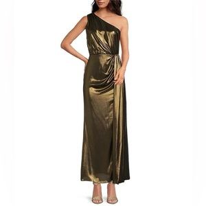 Gianni Bini Mikaela Liquid Metal One Shoulder Dress